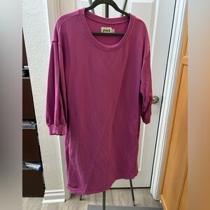 Pact Pink Sweatshirt Dress